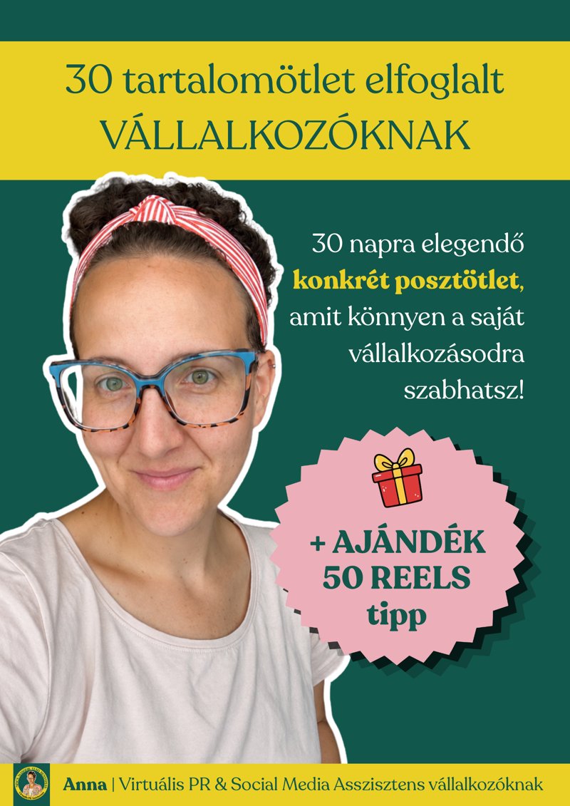 30 tartalomötlet elfoglalt vállalkozóknak - e-book borító